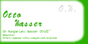 otto wasser business card